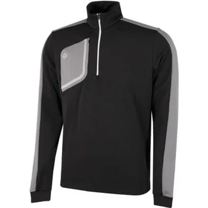Galvin Green Dwight Insula Half Zip Pullover - Black/Sharkskin/White