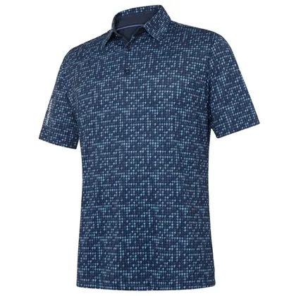 GALVIN GREEN MARLO GOLF POLO SHIRT - NAVY / MOONLIGHT