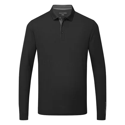 Galvin Green Marwin Long Sleeve Golf Polo Shirt Black G118177