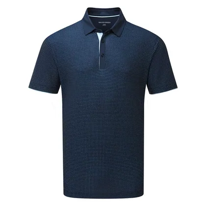 Galvin Green Medley Golf Polo Shirt Crystal Blue/Navy D01001688712