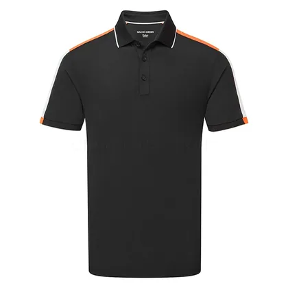 Galvin Green Mulligan Golf Polo Shirt Black/White/Orange D01001618669