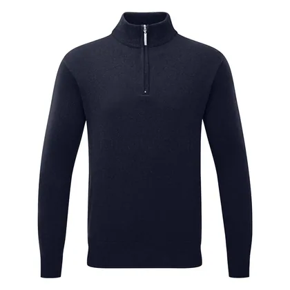 Glenmuir Coll 1/4 Zip Lambswool Golf Sweater Navy MKL7282ZN-145C