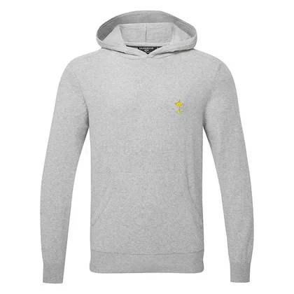 Glenmuir Crossford Cashmere Ryder Cup Golf Hoodie Light Grey Marl MKC7694RN-CRO