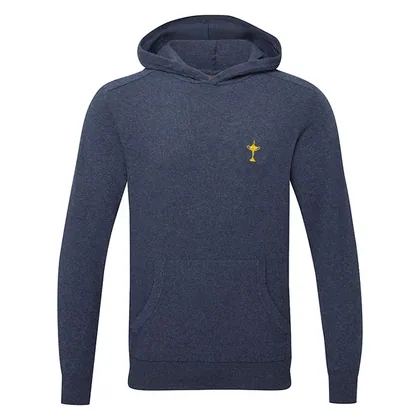 Glenmuir Crossford Cashmere Ryder Cup Golf Hoodie Navy Marl MKC7694RN-CRO