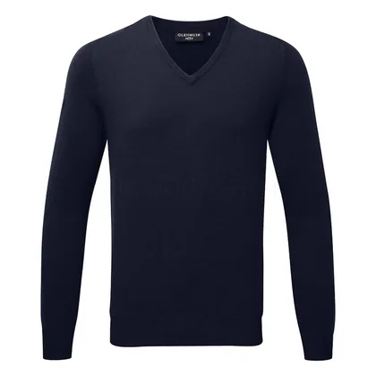 Glenmuir Eden V-Neck Cotton Golf Sweater Navy MKC6884VN-145C