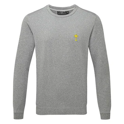 Glenmuir Fraser Ryder Cup Crew Neck Golf Sweater Light Grey Marl MF7722CN-FRA