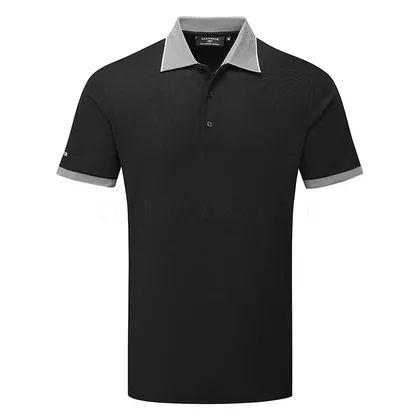 Glenmuir Hatton Golf Polo Shirt Black/White MSP7713-HAT