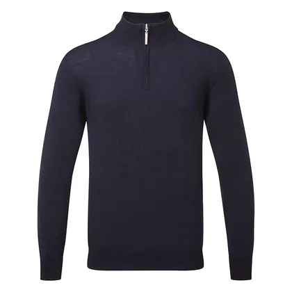 Glenmuir Jaspar 1/4 Zip Merino Golf Sweater Navy MKM7427ZN-JAS