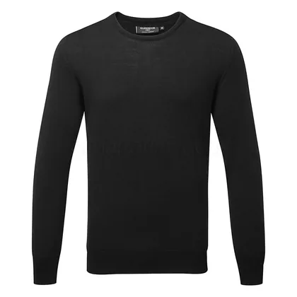 Glenmuir Knox Crew Neck Merino Golf Sweater Black KM7616CN-KNO