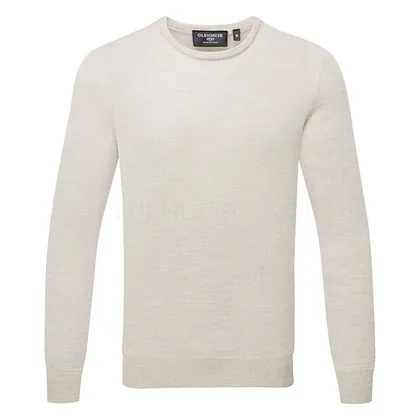 Glenmuir Knox Crew Neck Merino Golf Sweater Linen Marl KM7616CN-KNO