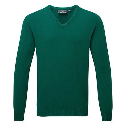 Glenmuir Lomond V-Neck Lambswool Golf Sweater Bottle MKL5900VN-LOM