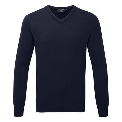 Glenmuir Lomond V-Neck Lambswool Golf Sweater Navy MKL5900VN-145C