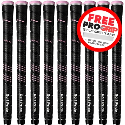 GOLF PRIDE CP2 WRAP LADIES GOLF GRIP BLACK / PINK - UNDERSIZE