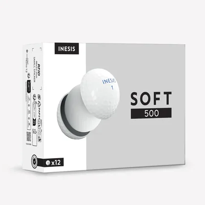 Golf Ballsx12 - Inesis Soft 500 White