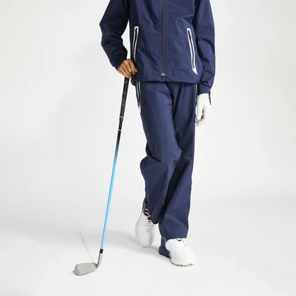 Kids’ Golf Waterproof Rain Trousers Rw500 Navy Blue