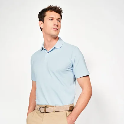Men’s Golf 100% Cotton Short Sleeve Polo Shirt - Mw100 Blue