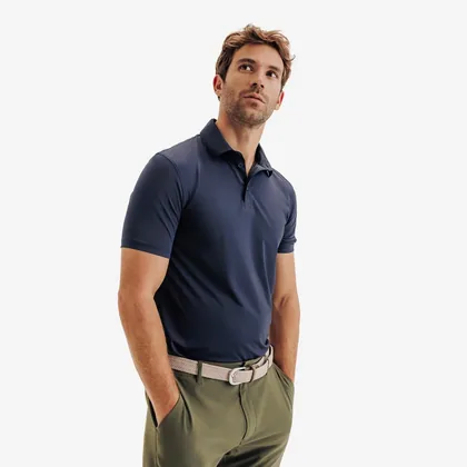 Men’s Golf Synthetic Breathable Short-sleeved Polo Shirt - Ww900 Steel Blue