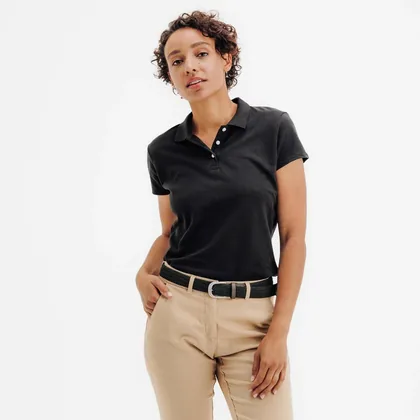 Second Life - Women’s Golf 100% Cotton Short Sleeve Polo Shirt - Mw100 Black