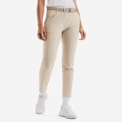 Women's Anti-uv Upf 50+ Golf Trousers Ww500 Beige