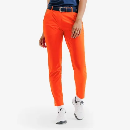 Women's Anti-uv Upf 50+ Golf Trousers Ww500 Red