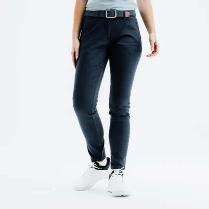 Women's Golf Cotton Chinos - Mw500 Navy Blue