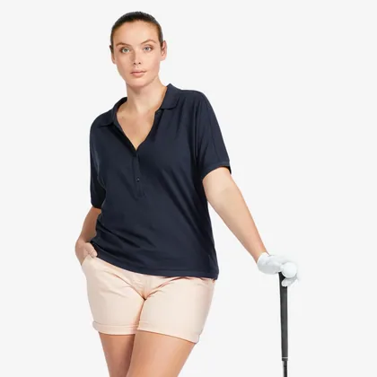 Women's Golf Short Sleeve Polo Shirt - Mw520 Navy Blue