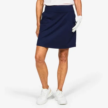 Women’s Golf Skirt Ww500 Navy Blue