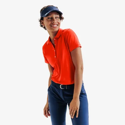 Women’s Short-sleeved Golf Polo Shirt Ww500 Red