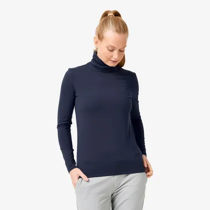 Women’s Thermal Golf Turtleneck Undershirt Cw500 Navy Blue