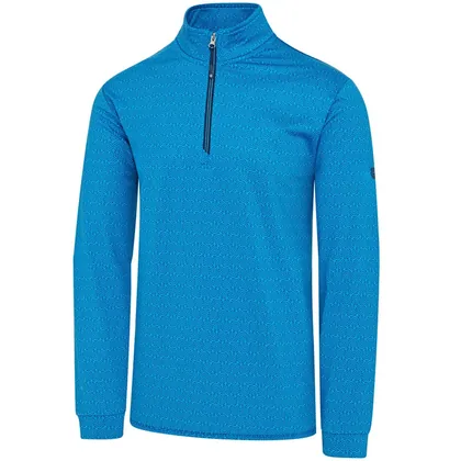 ISLAND GREEN 2026 ALL OVER PRINT TOP LAYER GOLF PULLOVER - BLUE