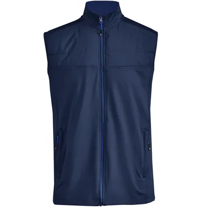 ISLAND GREEN 2026 FULL ZIP PADDED GOLF VEST - NAVY