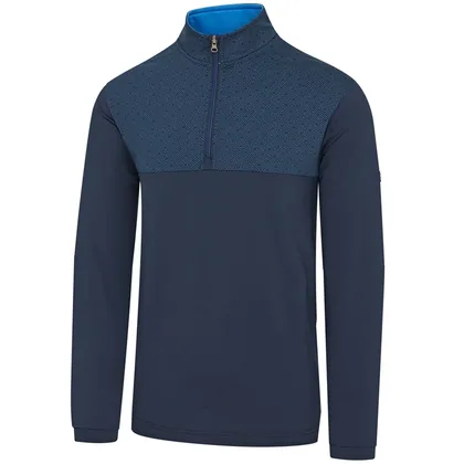 ISLAND GREEN 2026 PRINTED YOKE TOP LAYER PULLOVER - NAVY