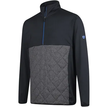 ISLAND GREEN CONTRAST YOKE PULLOVER - BLACK