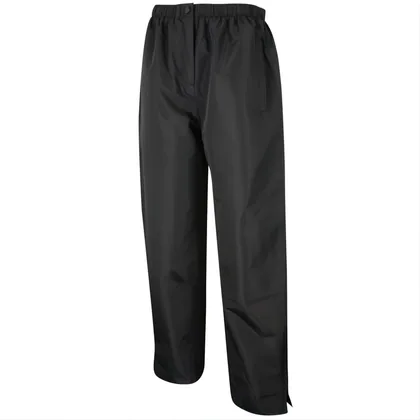ISLAND GREEN LADIES DROPPED HEM WATERPROOF GOLF TROUSERS - BLACK