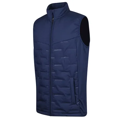 ISLAND GREEN THERMAL HEAT WELDED PADDED GILET - NAVY