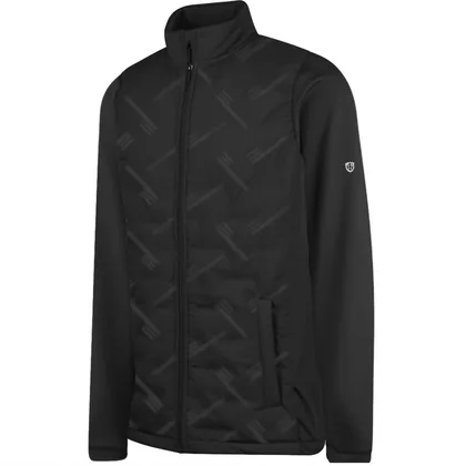 ISLAND GREEN THERMAL HEAT WELDED QUILTED GOLF JACKET - BLACK