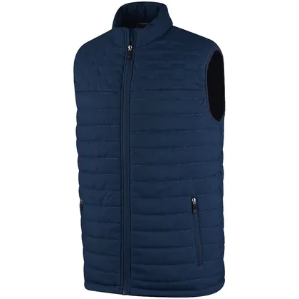 ISLAND GREEN THERMO TECH PADDED FULL ZIP GILET - NAVY
