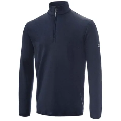ISLAND GREEN TONAL PRINT 1/4 ZIP JUMPER - NAVY