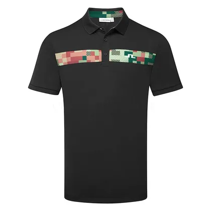 J.Lindeberg Bridger Tour Golf Polo Shirt Black GMJT15919-9999