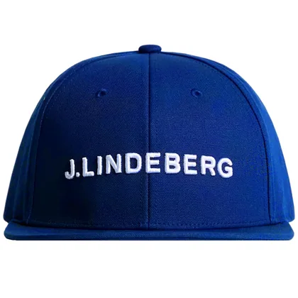 J.LINDEBERG FLAT PEAK GOLF CAP - CLUB BLUE
