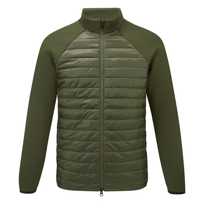 J.Lindeberg Hayden Quilt Hybrid Golf Wind Jacket Forest Green GMOW13075-M354