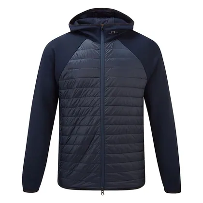 J.Lindeberg Heyden Quilt Hybrid Hooded Golf Wind Jacket JL Navy GMOW16467-6855