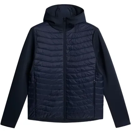 J.LINDEBERG HOLDEN QUILT HYBRID HOODED JACKET - JL NAVY