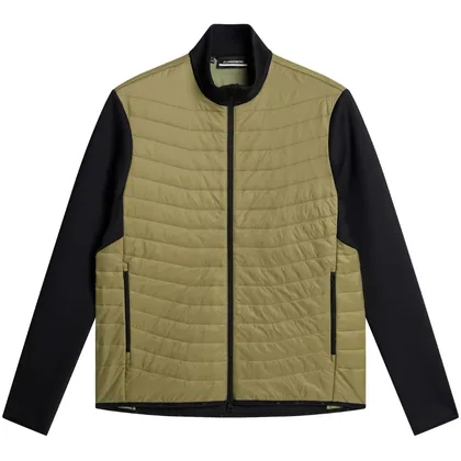 J.LINDEBERG HOLDEN QUILT HYBRID JACKET - OIL GREEN