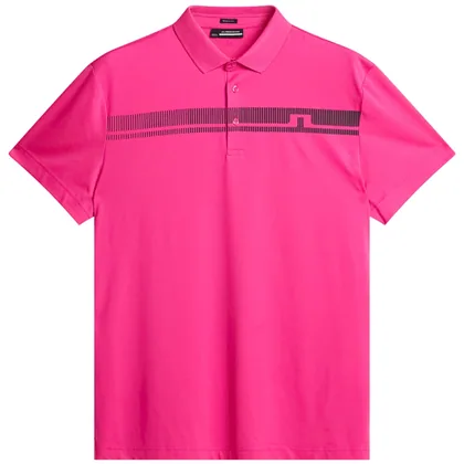 J.LINDEBERG KLAS GOLF POLO SHIRT - FUCHSIA PURPLE