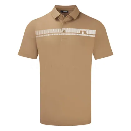 J.Lindeberg Klas Golf Polo Shirt Tigers Eye/White GMJT11763-E376
