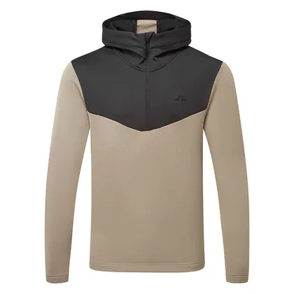 J.Lindeberg Maclean 1/4 Zip Golf Hoodie Brindle GMJS16840-U144