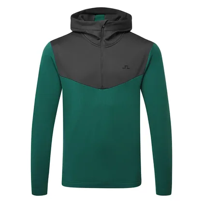 J.Lindeberg Maclean 1/4 Zip Golf Hoodie Forest Biome GMJS16840-M334