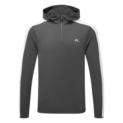 J.Lindeberg Tech 1/4 Zip Golf Hoodie Asphalt GMJS16863-W015