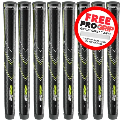 JUMBOMAX STR8 TECH TOUR® GOLF GRIPS - BLACK / GREEN